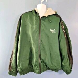 Puma New York Jets REVERSIBLE Windbreaker Hoodie, Full-Zip, Size XL